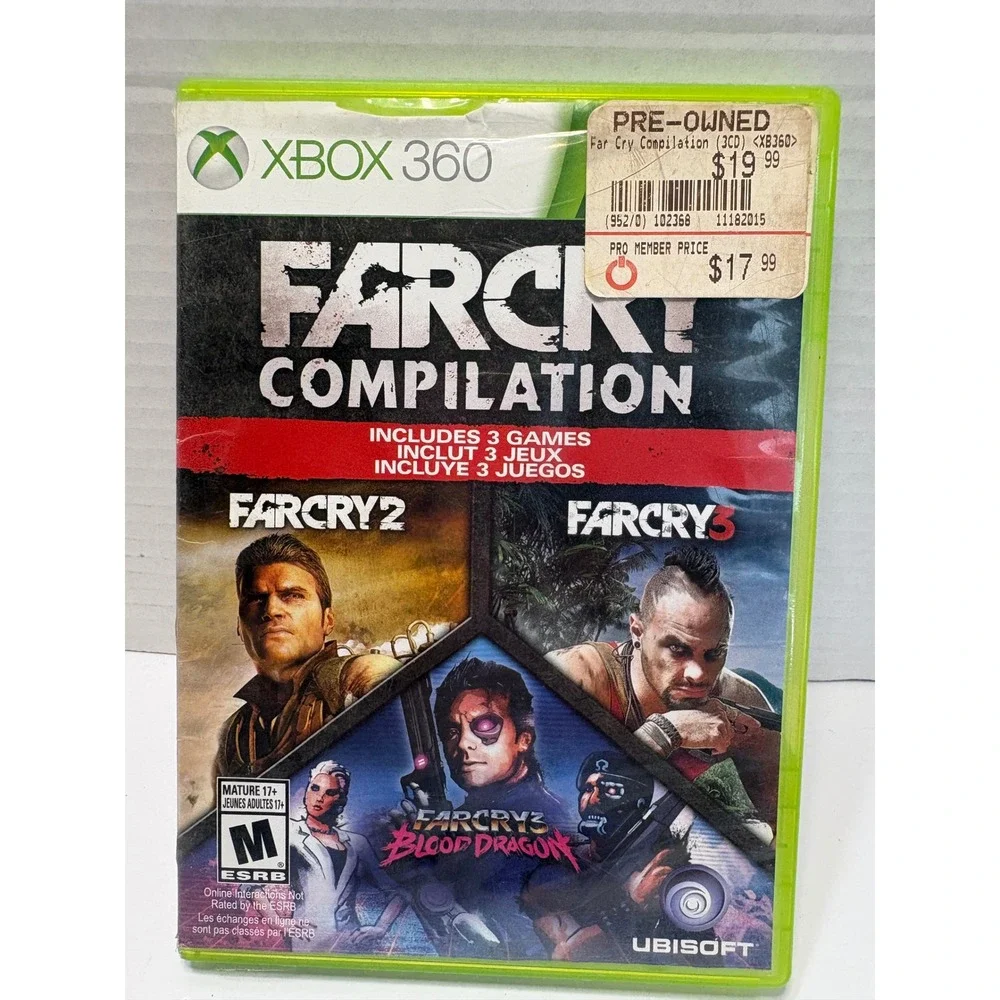 Far Cry Compilation Xbox 360 3-Game Set Far Cry 2 3 Blood Dragon Ubisoft 2013
